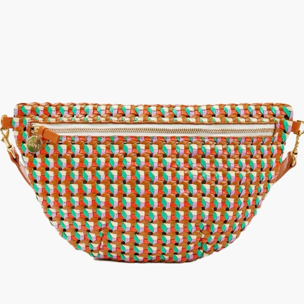 ISO Clare V multi Mercado woven bag